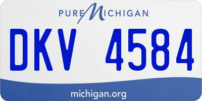 MI license plate DKV4584