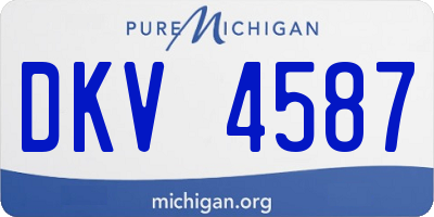 MI license plate DKV4587