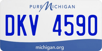 MI license plate DKV4590