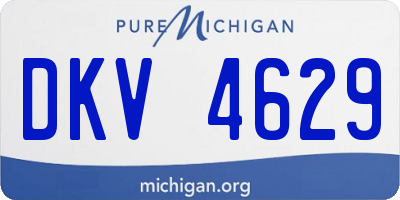 MI license plate DKV4629