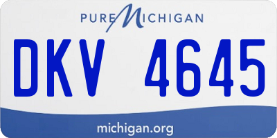 MI license plate DKV4645