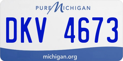 MI license plate DKV4673