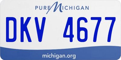 MI license plate DKV4677