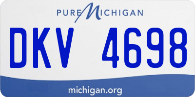 MI license plate DKV4698