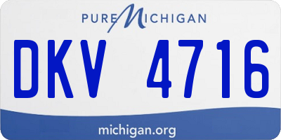 MI license plate DKV4716