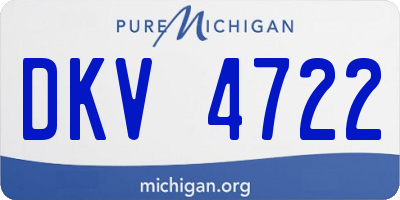 MI license plate DKV4722