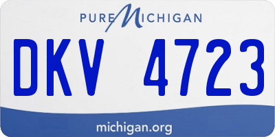 MI license plate DKV4723