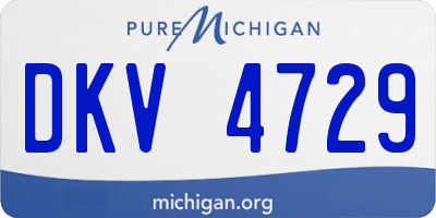 MI license plate DKV4729