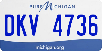 MI license plate DKV4736