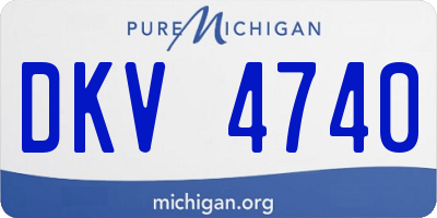 MI license plate DKV4740