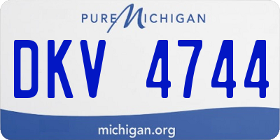 MI license plate DKV4744
