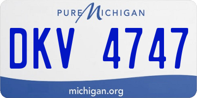 MI license plate DKV4747