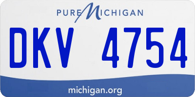 MI license plate DKV4754
