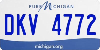 MI license plate DKV4772
