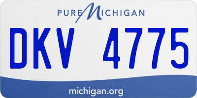 MI license plate DKV4775