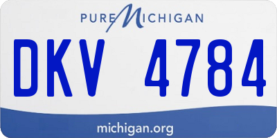 MI license plate DKV4784