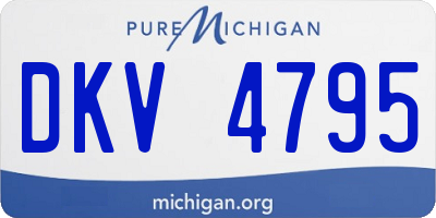 MI license plate DKV4795