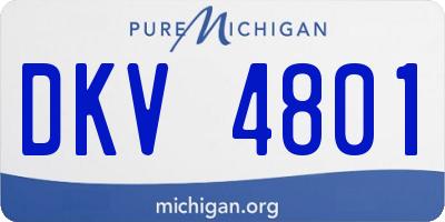 MI license plate DKV4801