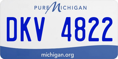 MI license plate DKV4822