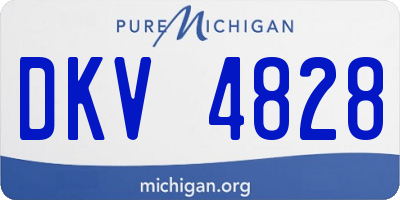 MI license plate DKV4828