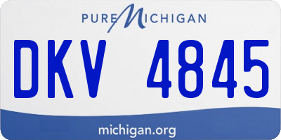 MI license plate DKV4845