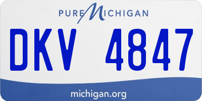 MI license plate DKV4847