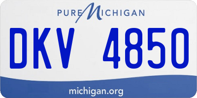 MI license plate DKV4850