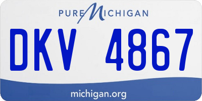 MI license plate DKV4867