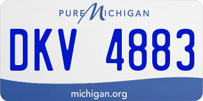 MI license plate DKV4883