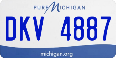 MI license plate DKV4887