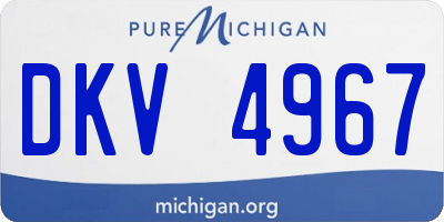 MI license plate DKV4967