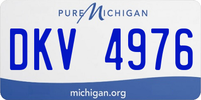 MI license plate DKV4976