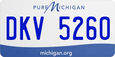 MI license plate DKV5260