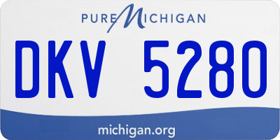 MI license plate DKV5280