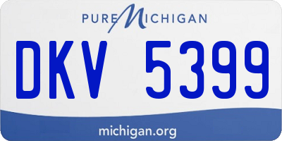 MI license plate DKV5399