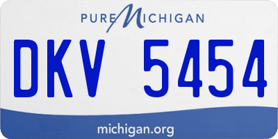 MI license plate DKV5454