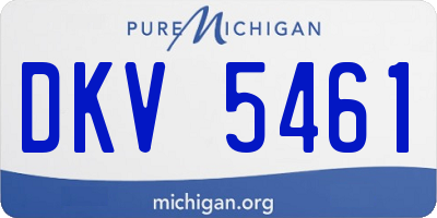 MI license plate DKV5461