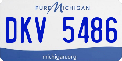 MI license plate DKV5486