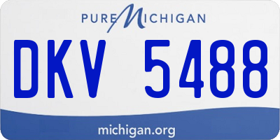 MI license plate DKV5488
