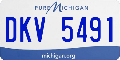 MI license plate DKV5491