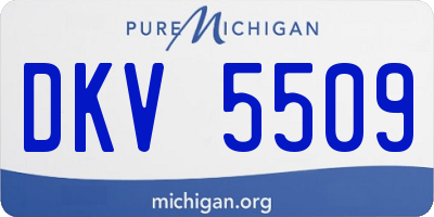 MI license plate DKV5509