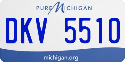 MI license plate DKV5510