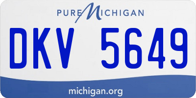 MI license plate DKV5649