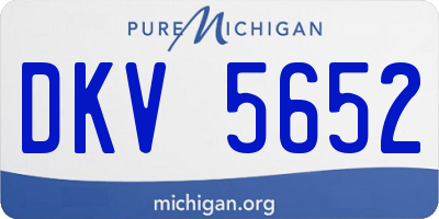 MI license plate DKV5652