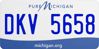 MI license plate DKV5658