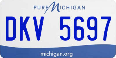 MI license plate DKV5697
