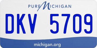 MI license plate DKV5709
