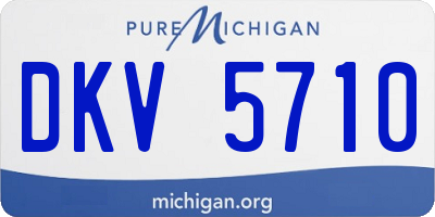 MI license plate DKV5710