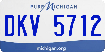 MI license plate DKV5712