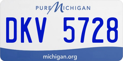 MI license plate DKV5728